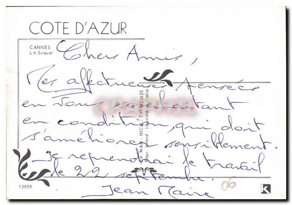 Cannes — O Suquet — Editor MAP - Verso