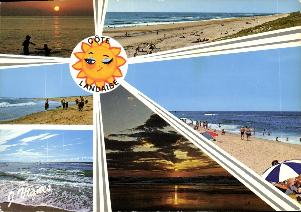 Landes-Küste — Ansicht der südlichen Küste der Landes — Éditions d'Art Vignes, 1980 - Vorderseite