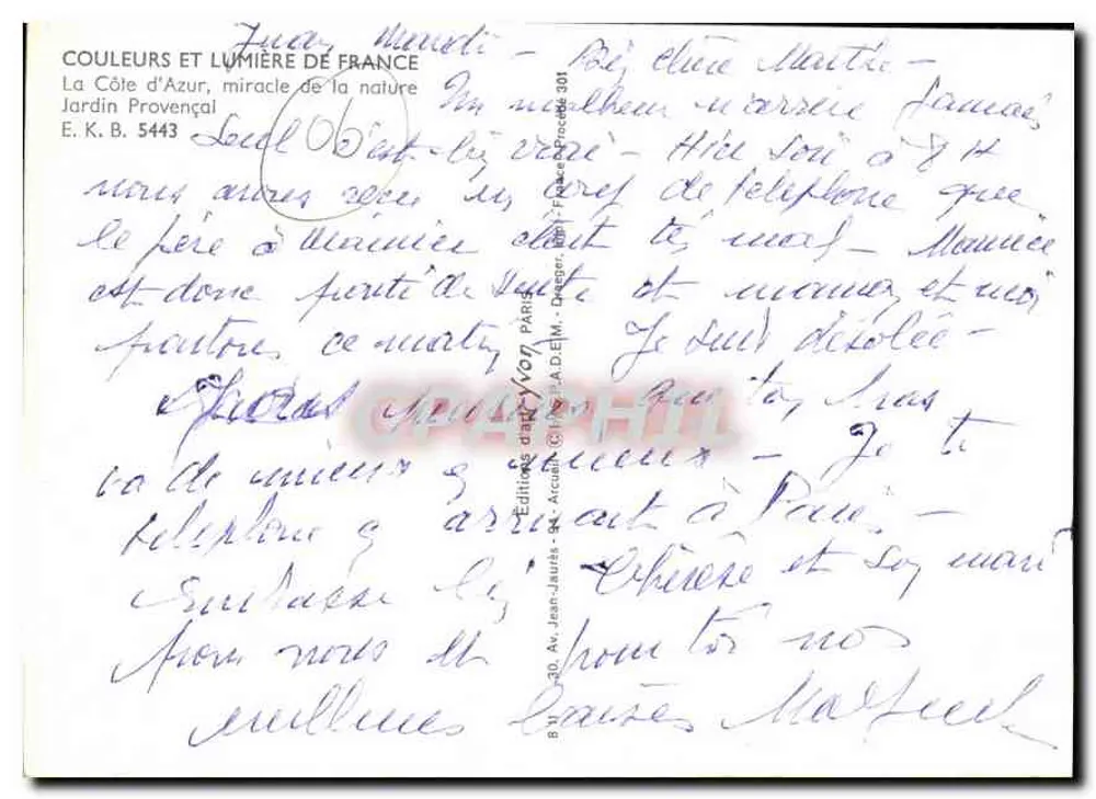 Provençalischer Garten — Die Côte d'Azur, ein Wunder der Natur — Éditions Jean-Jaurès - Rückseite