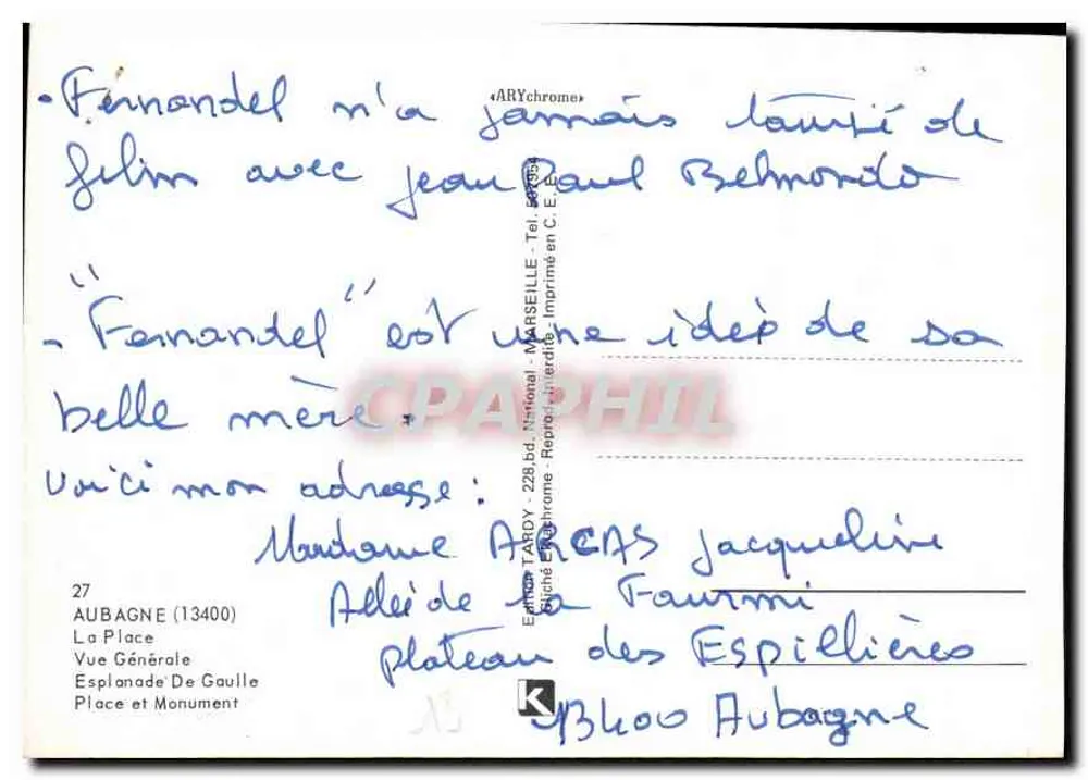 Aubagne — Allgemeiner Blick — Edition Tardy - Rückseite