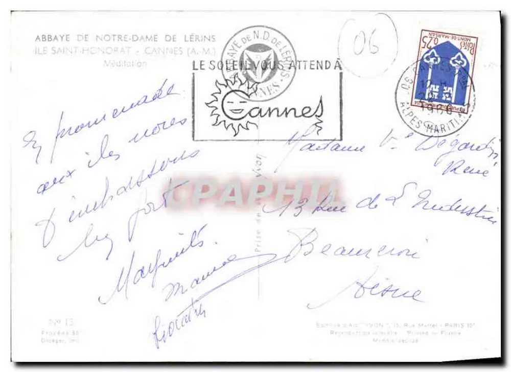Abtei Notre-Dame de Lérins — Meditation — Éditions d'Art 'IVON', Paris - Rückseite