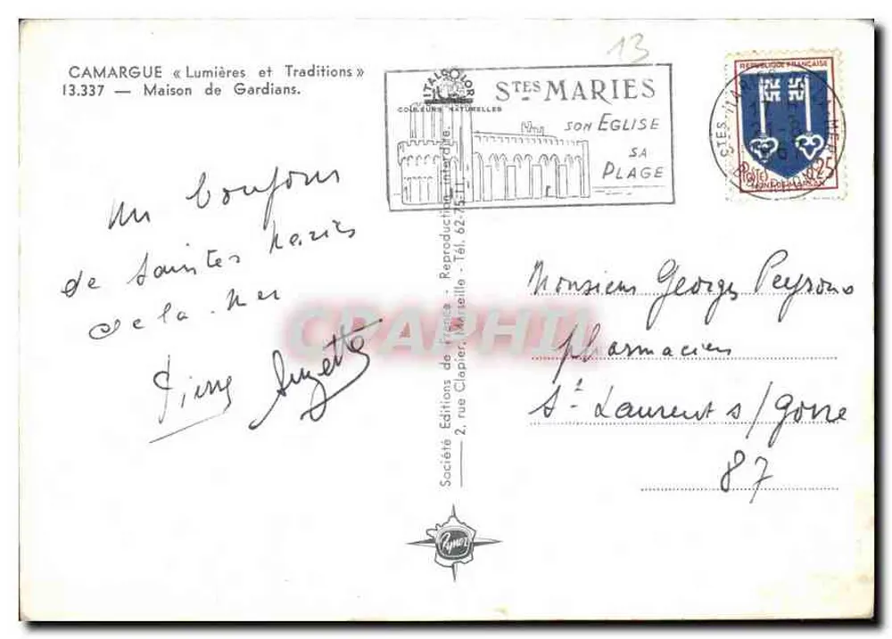 Camargue — Haus der Gardians — Éditions de la Camargue - Rückseite