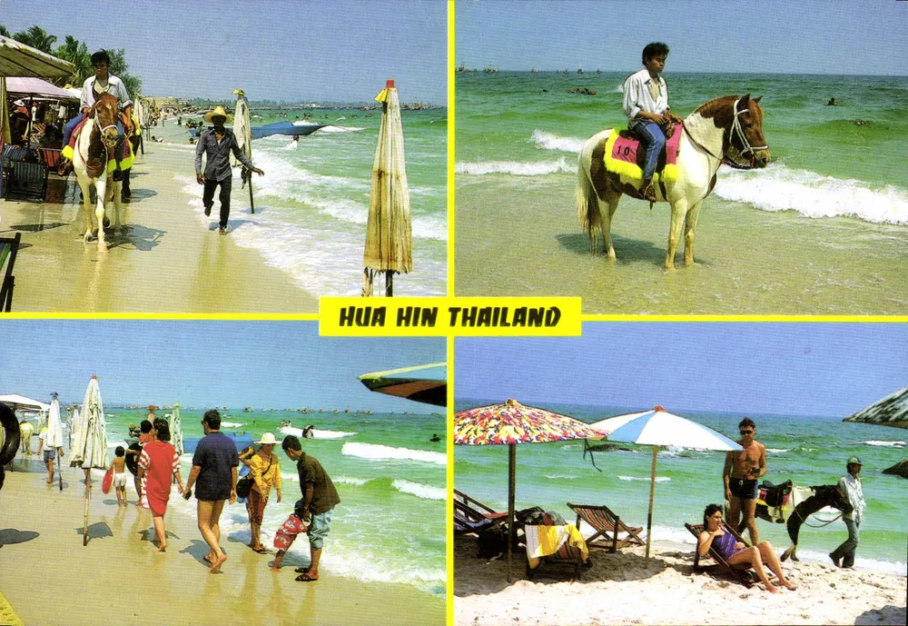 Hua Hin, Thailand — Strand und Pferde — n° F 040 - Vorderseite