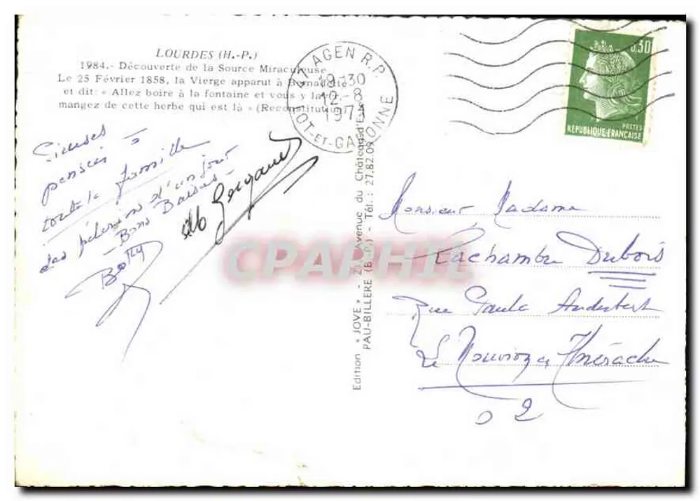 Lourdes — Aparecida da Virgem na Fonte — Edição Jove - Verso