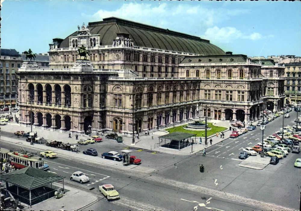 Viena — O Teatro da Ópera — editor Echle Photocolor, n° 5505 - Frente