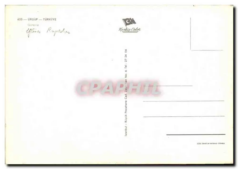 Falso rochedo de Cappadócia — Urgup — editor Kenkin Color - Verso