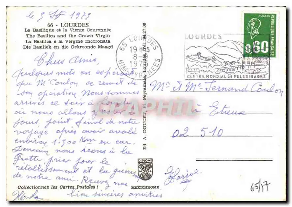 Lourdes — Basílica e a Virgem Coroada — Ed. IRIS - Verso