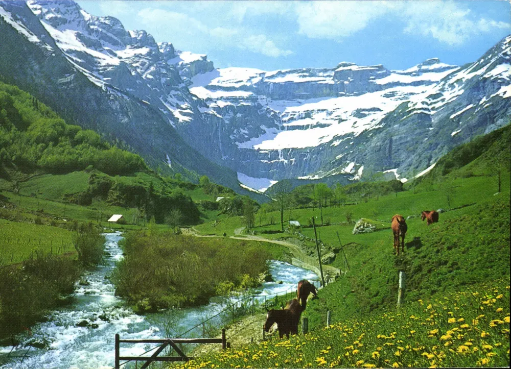 Gavarnie — Le Chemin du Cirque longe le Gave — Edição Yan&P. Chambron - Frente