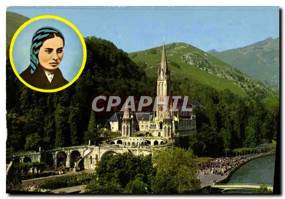 Lourdes — Ansicht der Basilika und der Brücken — Verlag Gérard Rougé - Vorderseite