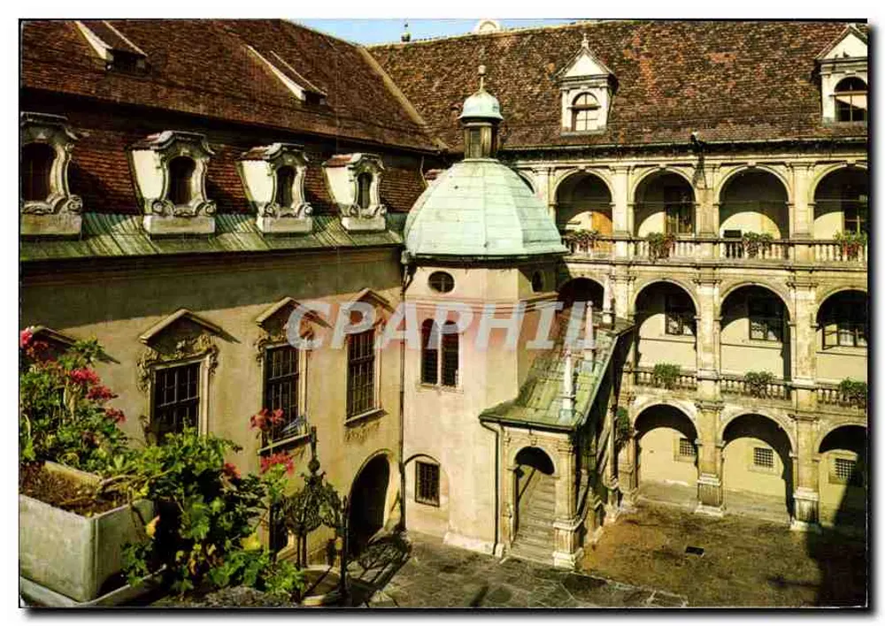 Graz, Landhaus Hof — cour interior com domo — editor Graf, n° 8010-5201 - Frente