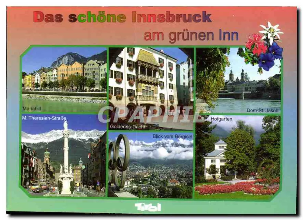 Innsbruck — panoramische weergave — uitgever Tirol, nr. 1006 - Voorkant