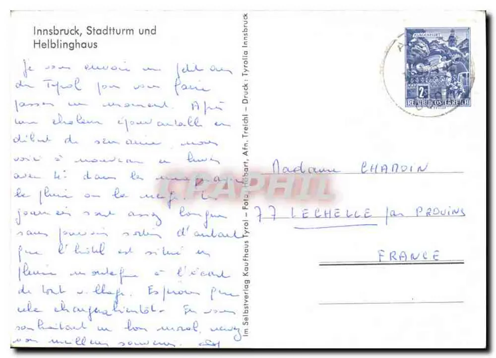 Innsbruck, Stadtturm und Helblinghaus — Im Selbstverlag Kaufverlag Innsbruck - Verso