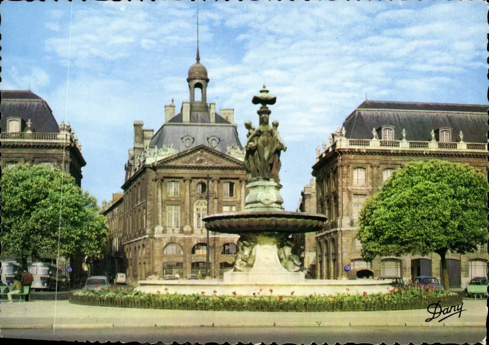 Bordeaux — Place de la Bourse und die Fontaine des Trois Grâces — Articolor - Vorderseite