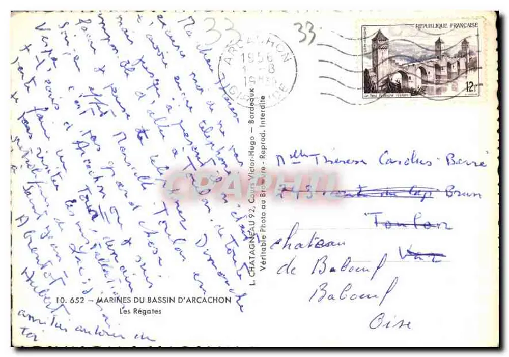Marines van het bassin van Arcachon — De Regatten — Chataigneau - Achterkant