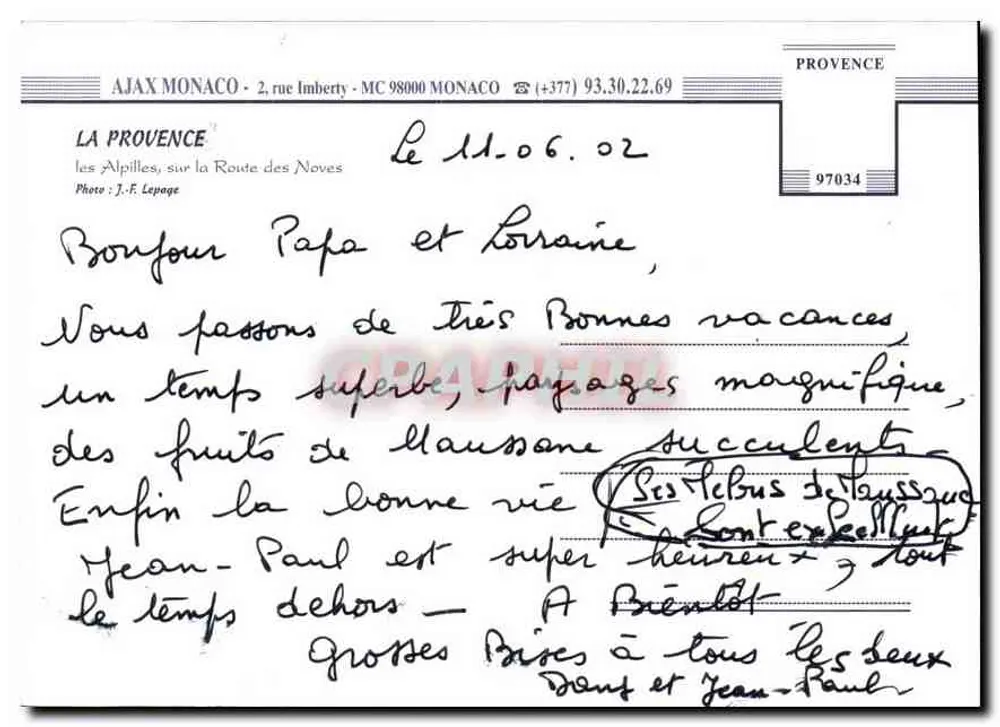 Die Alpilles, auf der Route des Nôves — Provence — Foto J.-F. Lepage - Rückseite
