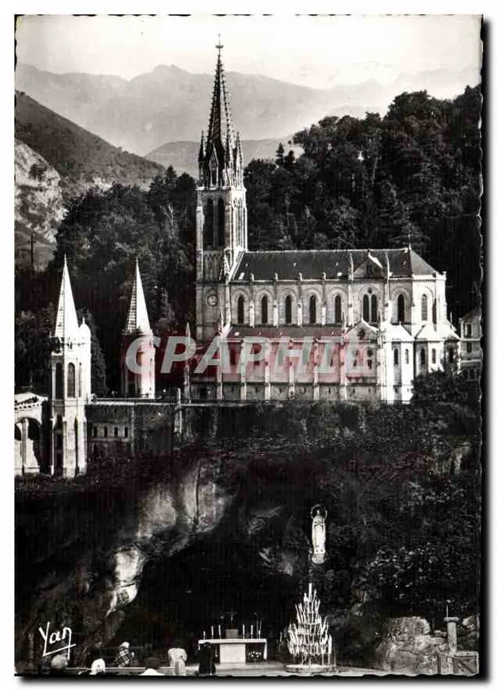 Lourdes — Basílica e a Gruta — Editor P. Chambon, n° 435 - Frente