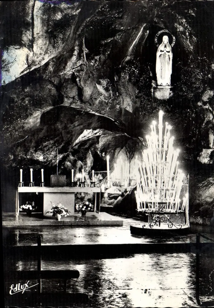 Gruta Milagrosa à Noite — Lourdes — Edlux - Frente