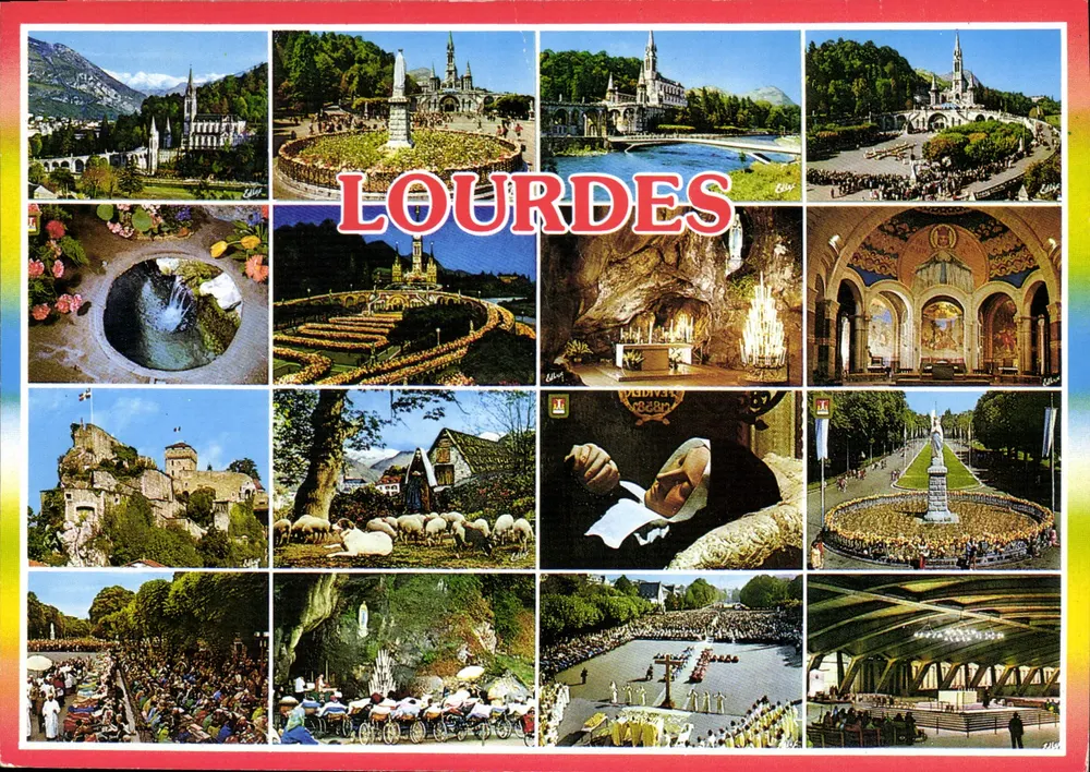 Lourdes — vista panorâmica — Edição A. Doucet, n° C 266 - Frente