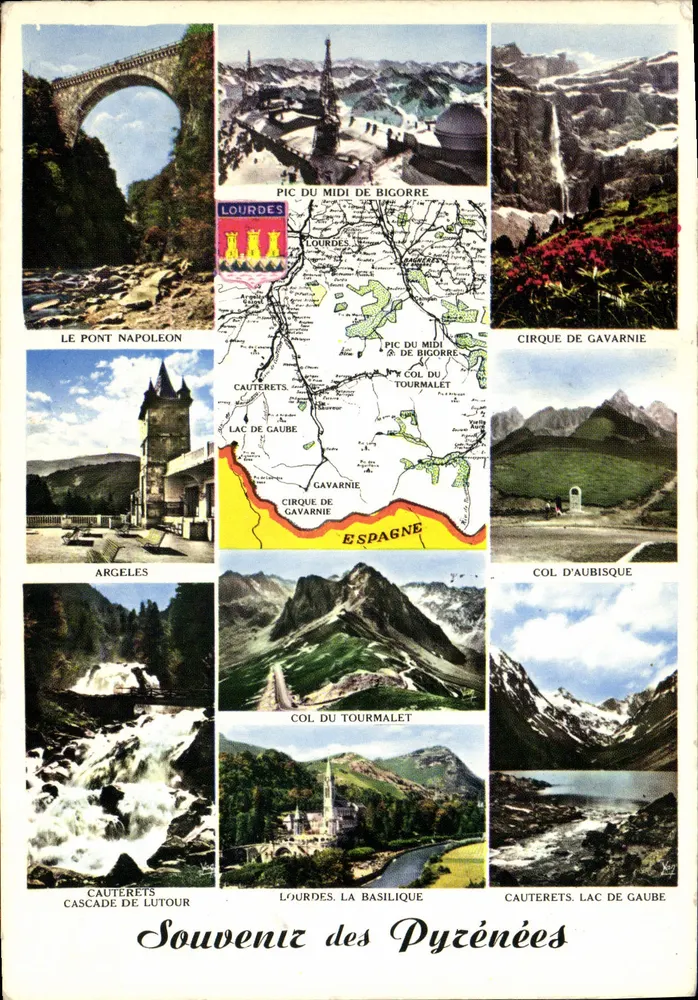 Lourdes i Pireneje — Pamiątki z Pireneusów — Wydawnictwo P. Chambon - Awers