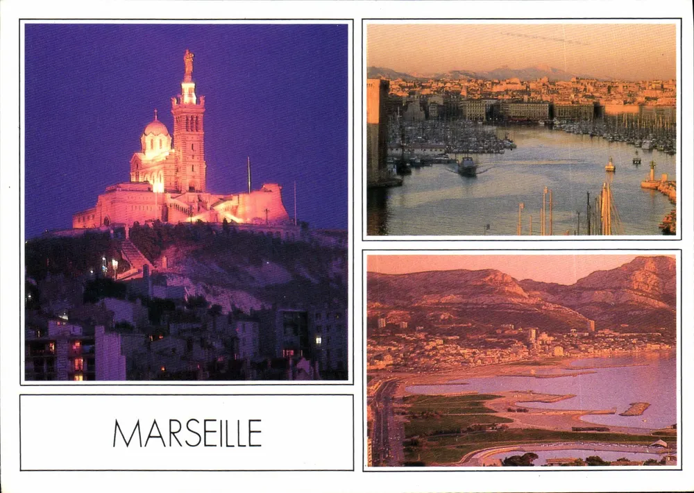 Marseille — vista da basílica Nossa Senhora da Garoupe, do Vieux-Port e da costa — Éditions AGEp - Frente