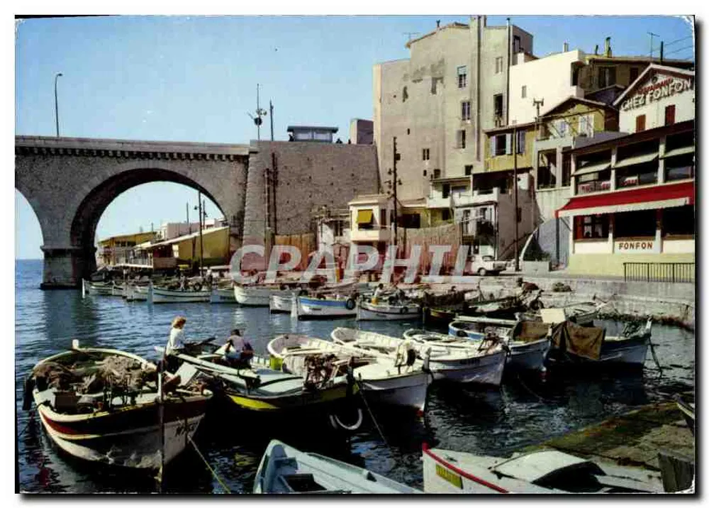 Hafen von Marseille — Ansicht des Brückens und Booten — Aux Jois Coins de Provence, n°269 - Vorderseite