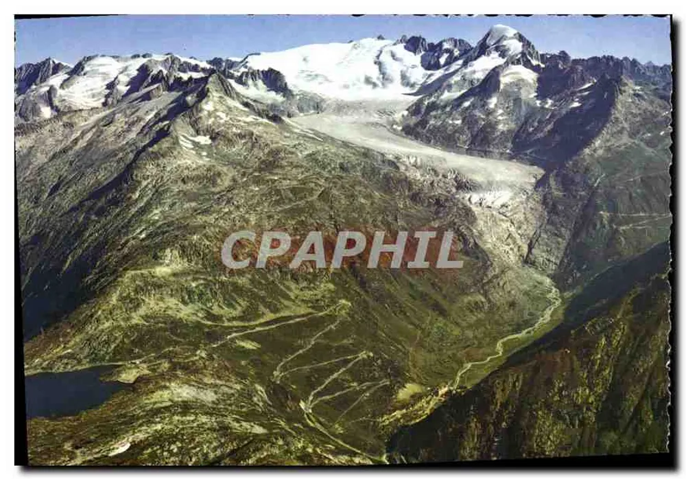 Grimselpass, Gletsch und Furkapass — mit Rhônegletscher und Galenstock — Photohaus Geiger, Flims-Waldhaus - Vorderseite