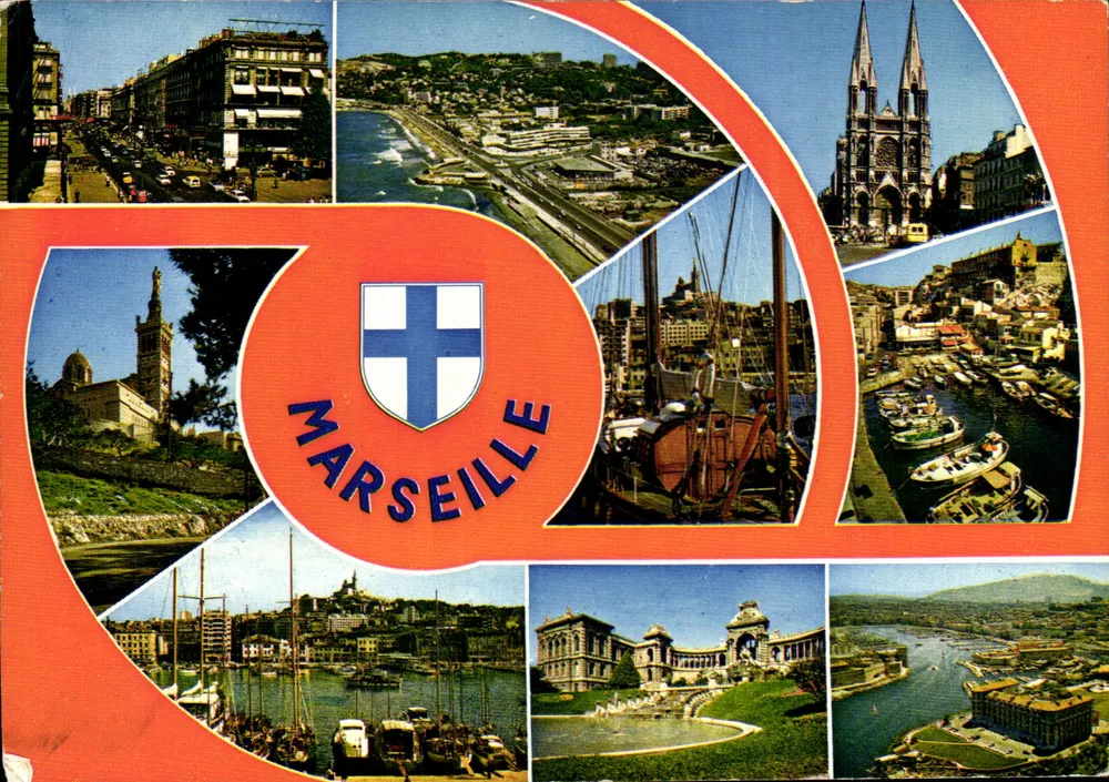 Marseille — vista panorâmica — Le Carrefour du Monde, n°1036 - Frente