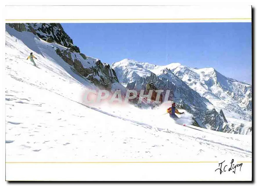 Alpine skiing — Mont Blanc w tle — J.C. Ligeop - Awers