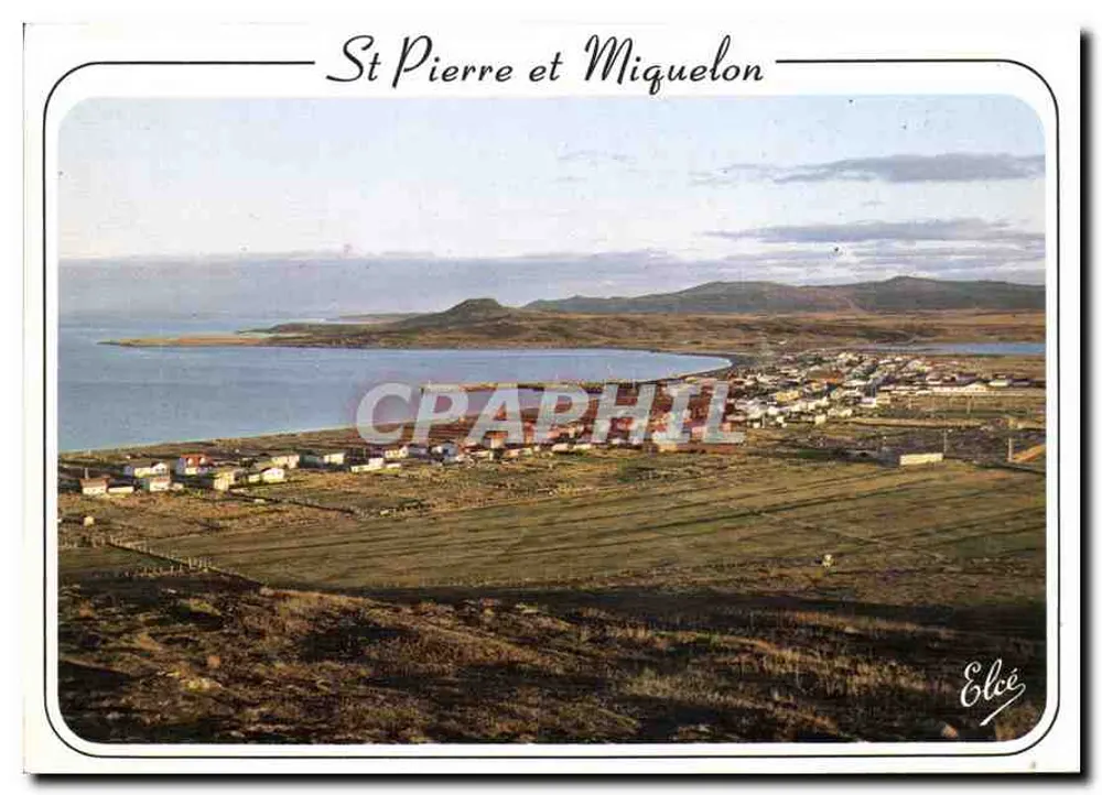 St Pierre e Miquelon — vista aérea do vilarejo — Elcé - Frente
