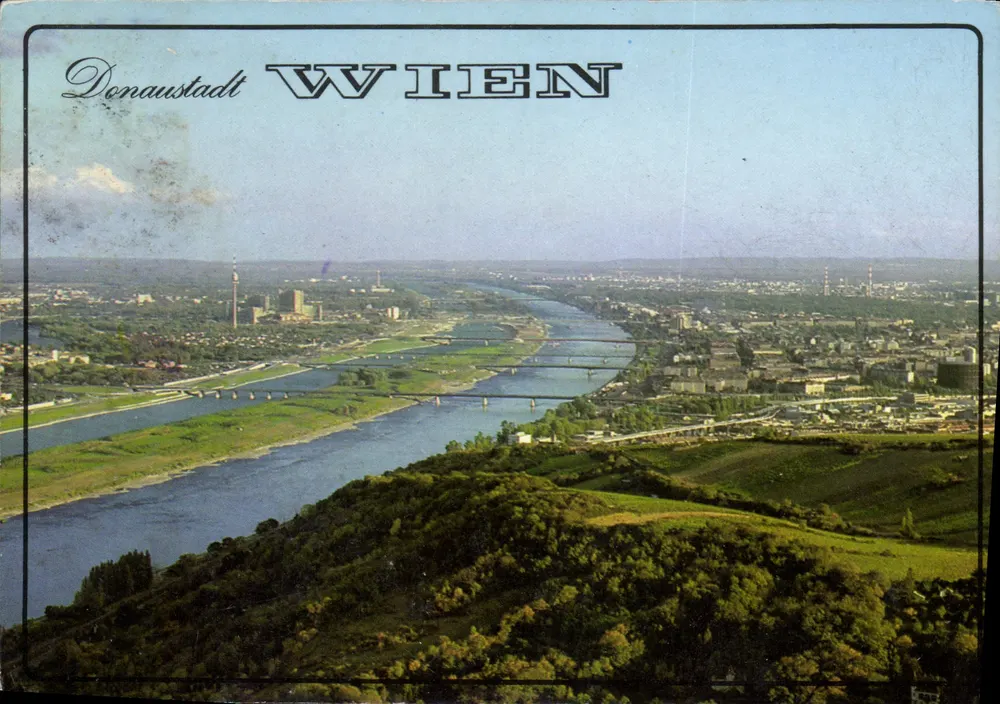 Donaustadt VIENA — vista aérea — editor bauer, n° 422 - Frente