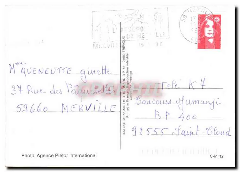 Esqui alpino — salto em voo completo — Agência Pietor International, série S-M.12 - Verso