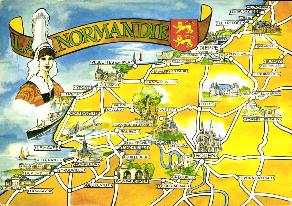 A Normandia — Carta postal ilustrada — Artaud Éditeurs, Nantes - Frente