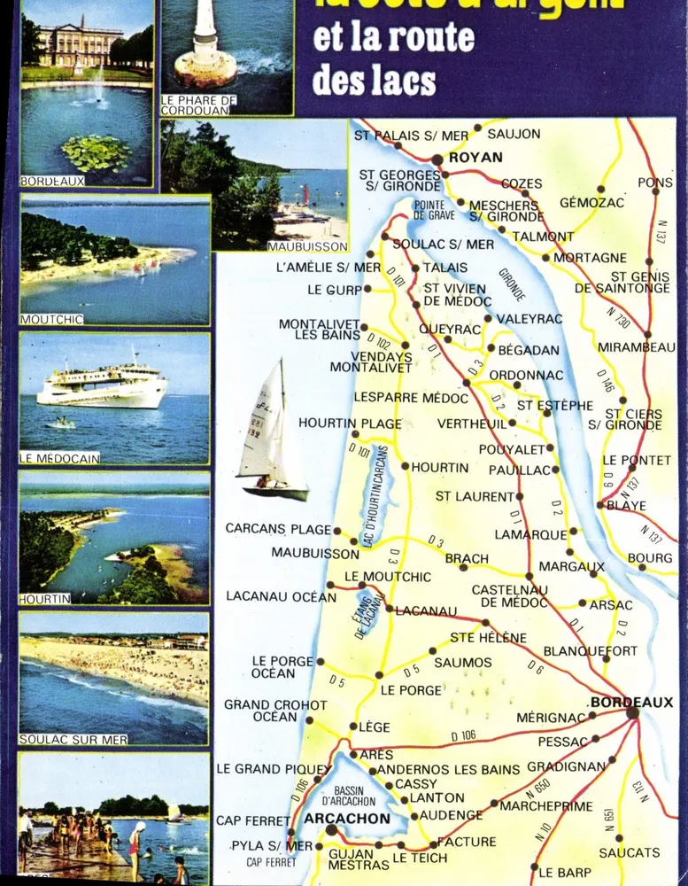 A Costa de Prata e a rota dos lagos — Edições e Impressões Combier / Mâcon, série C3 41998-1-0106 - Frente