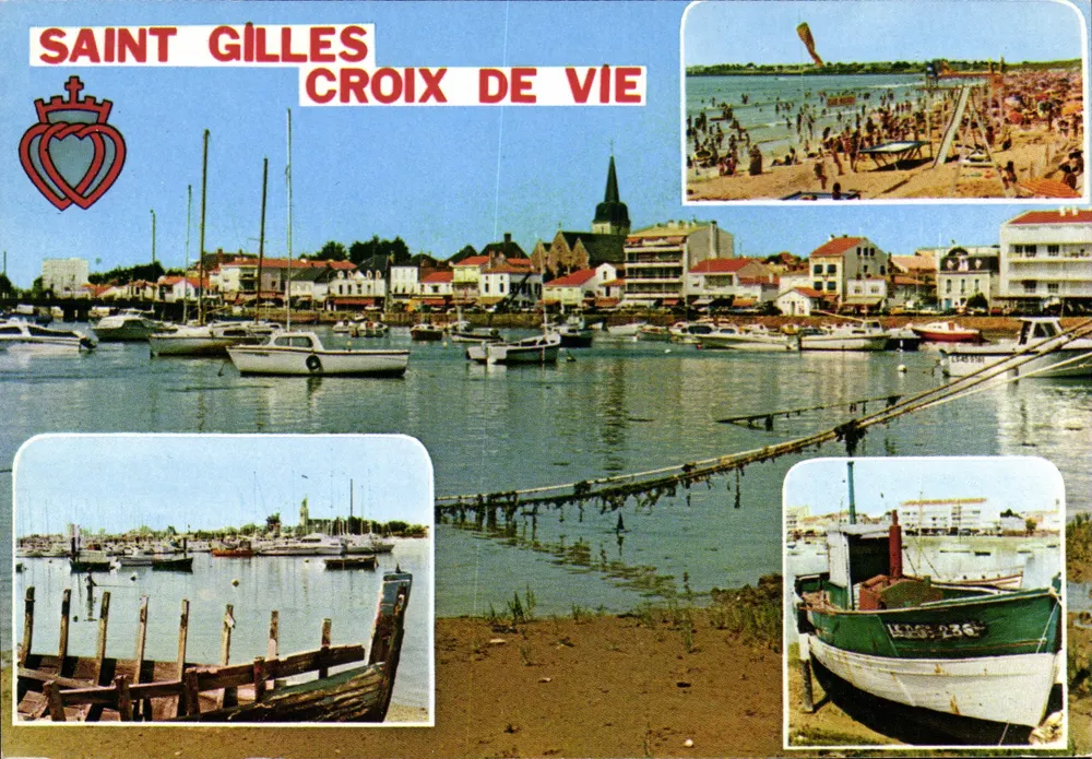 Saint Gilles Croix de Vie — vista do porto e da praia — Belles Éditions de Vendée - Frente