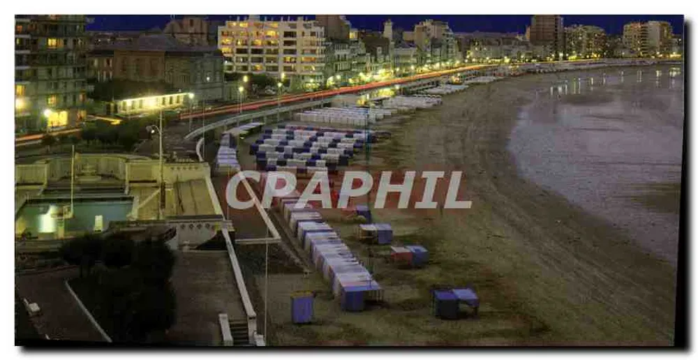 Les Sables d'Olonne — A praia, à noite — Artaud Frères, n° 41 - Frente
