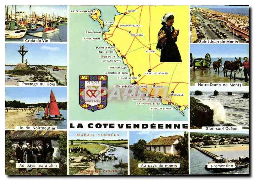 A Costa da Vendée — cartão postal turístico — editor Artaud Frères, n°17 - Frente