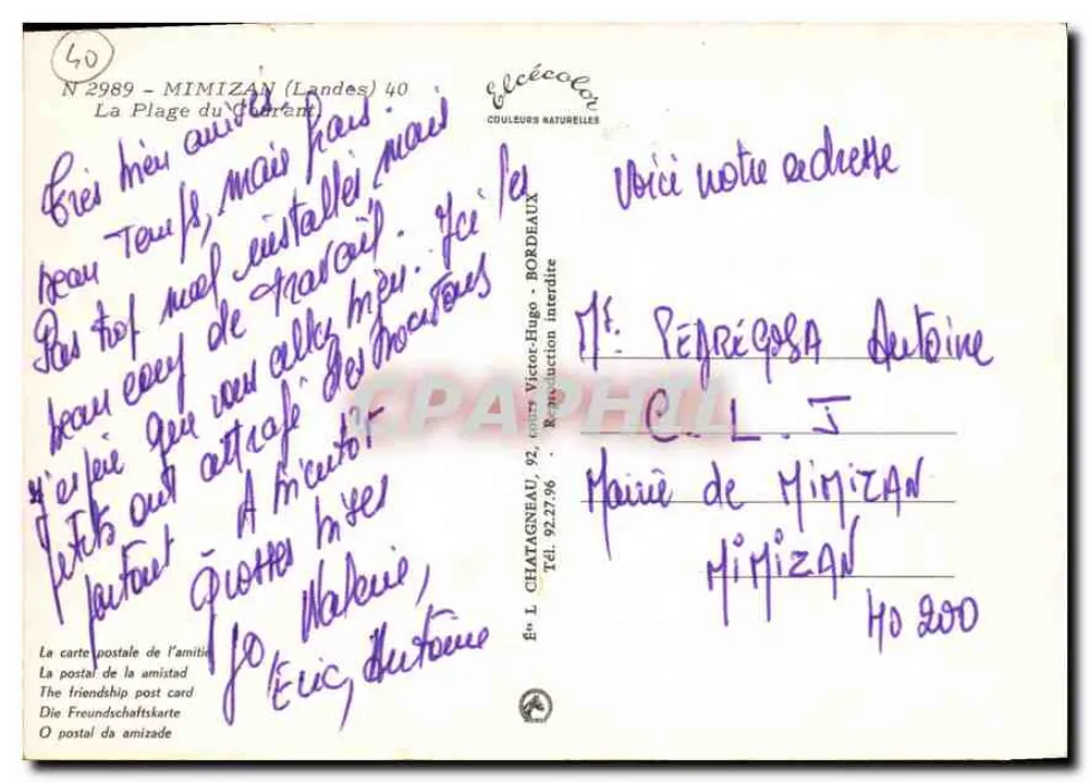 मिमिज़ान — कोर्रेंट के तट — एडिटर एकेकेकोलर, संख्या 2989 - पीछे