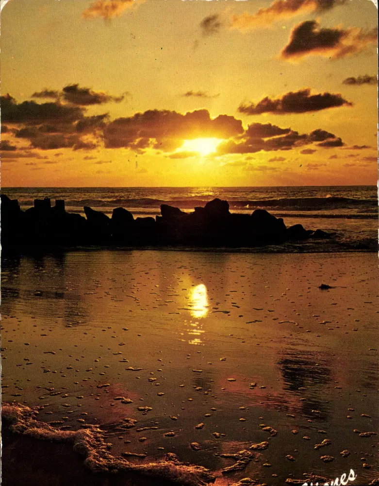 Pôr do sol no Oceano — Mimizan Plage — Edições d'Art Jeannin - Frente