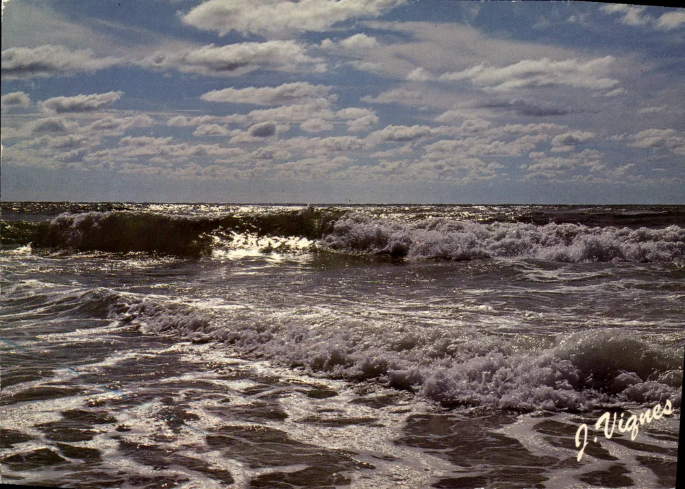 Rosto das Landas — Reflexos de prata no Oceano Atlântico — J. Vignes - Frente