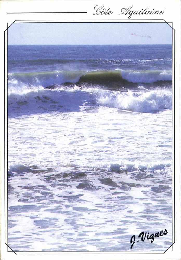 Küste Aquitanien — Atlantischer Ozean, Wellen — J. Vignes - Vorderseite