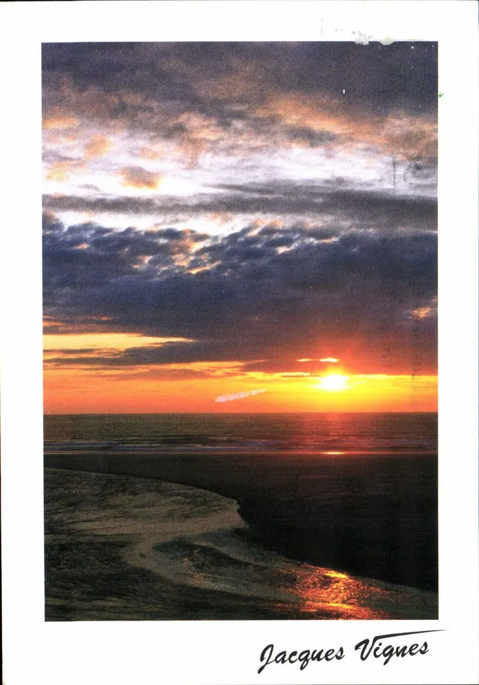 Pôr do sol sobre o Oceano Atlântico — Rosto das Landas — Jacques Vignes - Frente