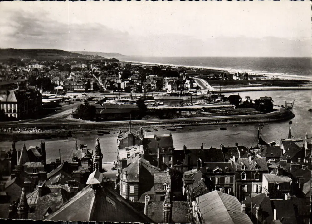 Deauville, la playa floreada — Vista general — Edición « La Cigogne » - Anverso