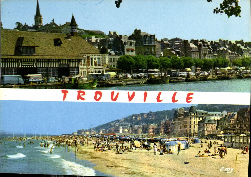 Trouville — Blick auf den Hafen und die Strandpromenade — Editions Normandes LE GOURBY, CAEN - Vorderseite