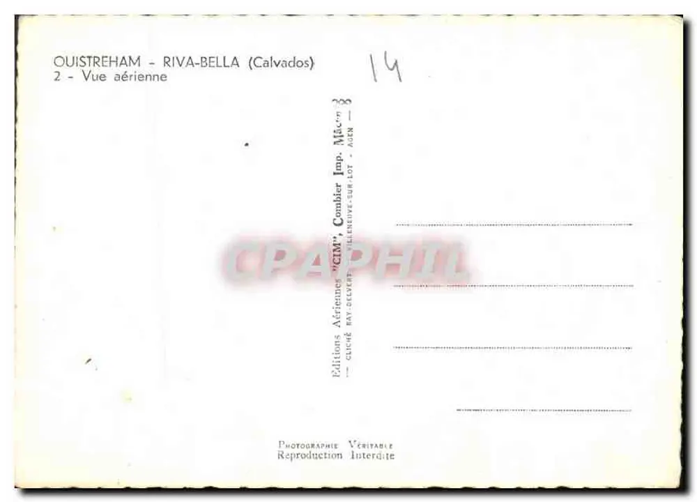Ouistreham - Riva-Bella (Calvados) — Luftbild — Aériennes Editions 'CIM', Combier - Rückseite