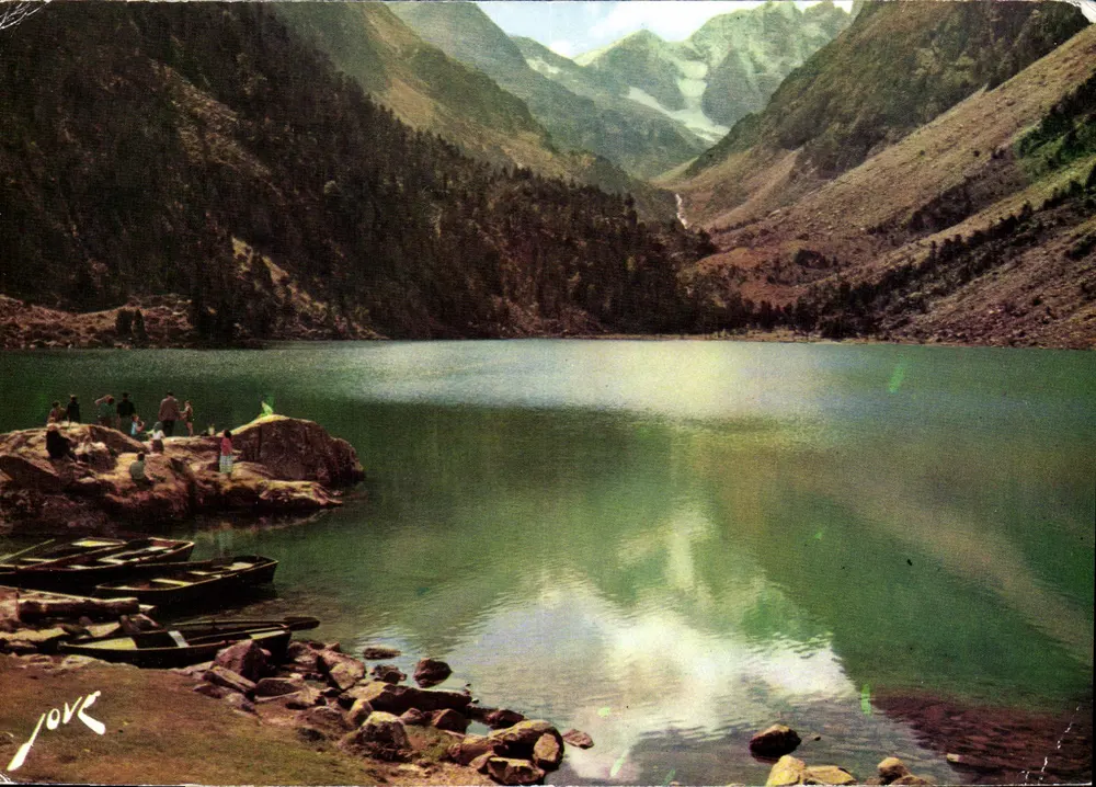 El Lago de Gaube — Vista panorámica — Ediciones Jové - Anverso