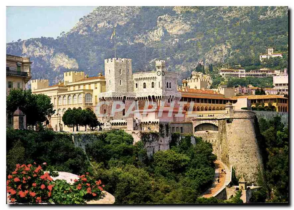 O Palácio Real — Mônaco — Litografia SEVEN Verona Italia - Frente