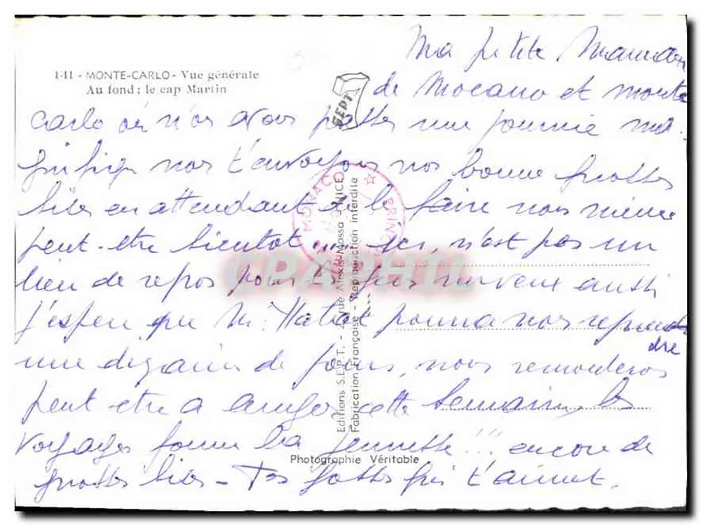 Monte-Carlo — Allgemeiner Blick — Editions S.E.T. - 1-11 - Rückseite