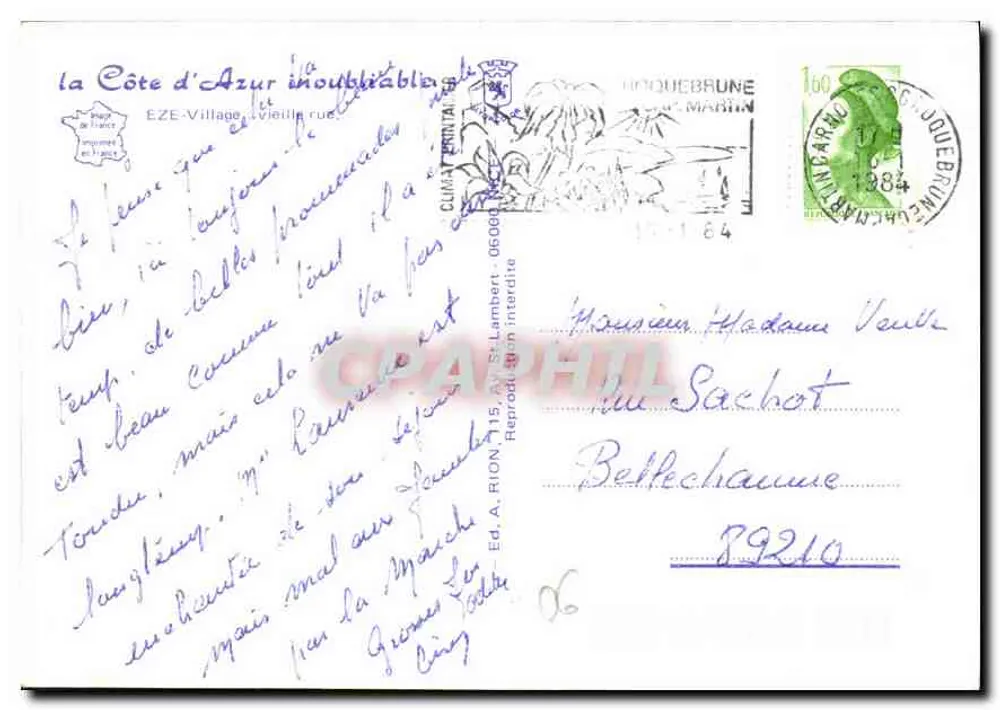 पुराने तट के गांव — ईज़े — प्रकाशक एड. ए. रियॉन - पीछे