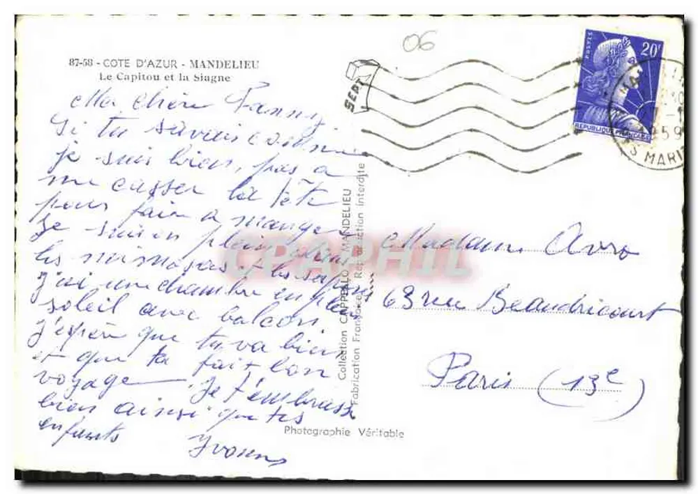 O Capitou e a Slagne — Mandelieu, Côte d'Azur — editor Mandelieu - Verso