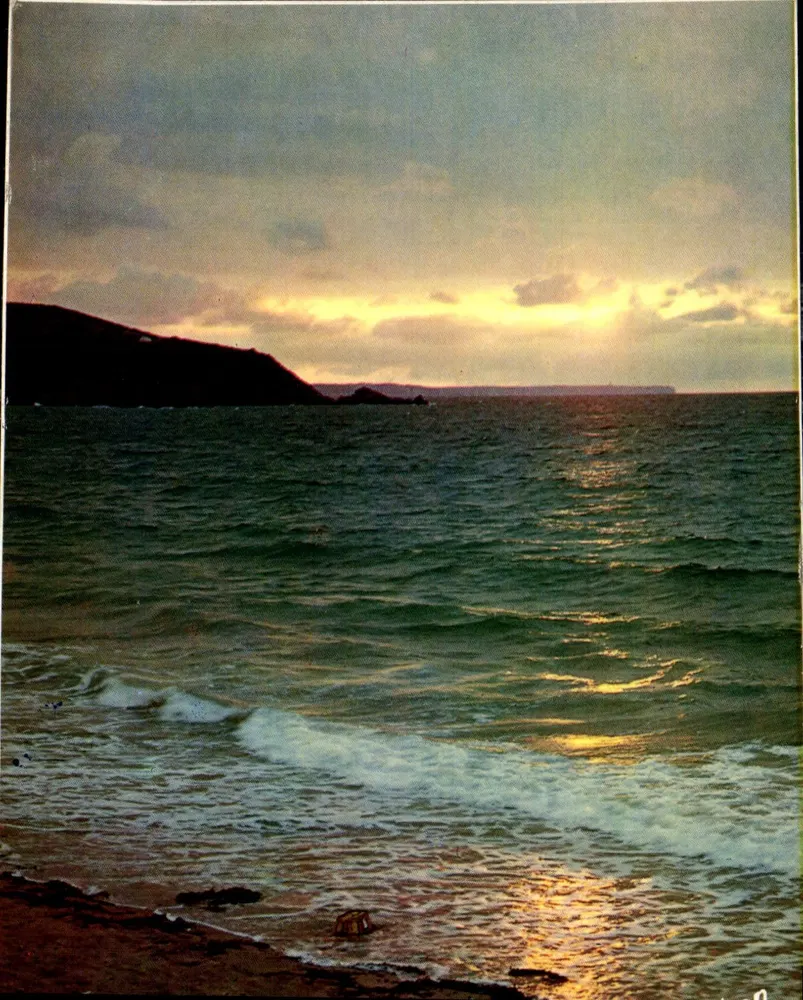 Sonnenuntergang am Strand — Farben und Licht Frankreichs — Yvon Paris, Imp. Brauger, Paris - Vorderseite